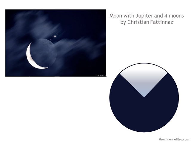 Moon with Jupiter and 4 Moons by Christian Fattinnazi