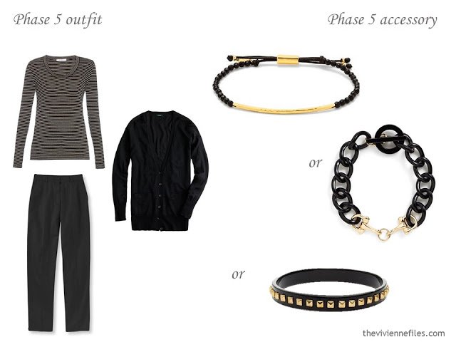 What bracelet to wear with a black outfit?