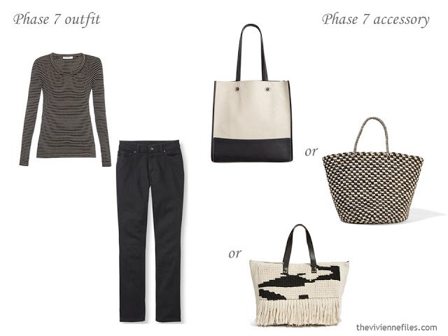 What tote bag to carry with a black outfit?