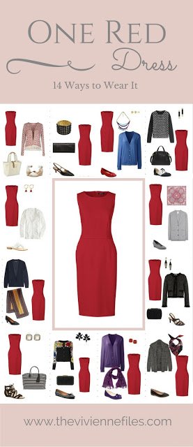 One Red Dress in a Capsule Wardrobe: Fourteen Ways to Wear It