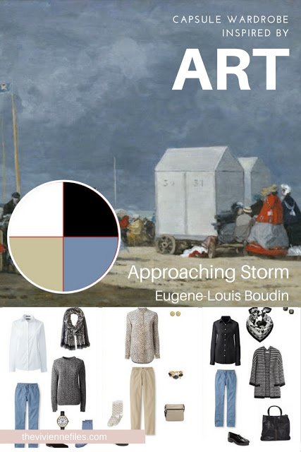 Build a Travel Capsule Wardrobe by Starting with Art: Approaching Storm by Eugene-Louis Boudin