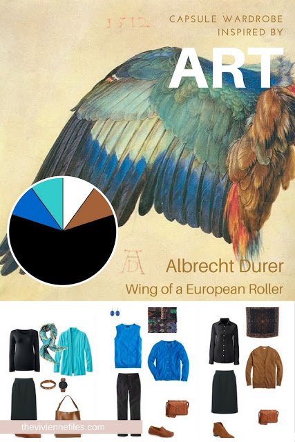 Build a Capsule Wardrobe by Starting with Art: Wing of a European Roller by Albrecht Durer