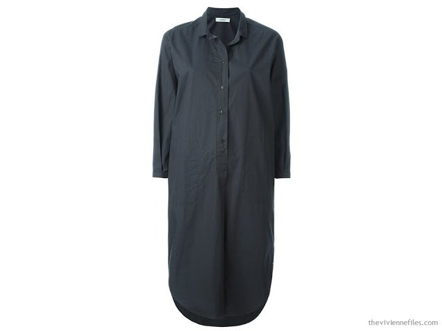 a perfect dark grey shirtdress