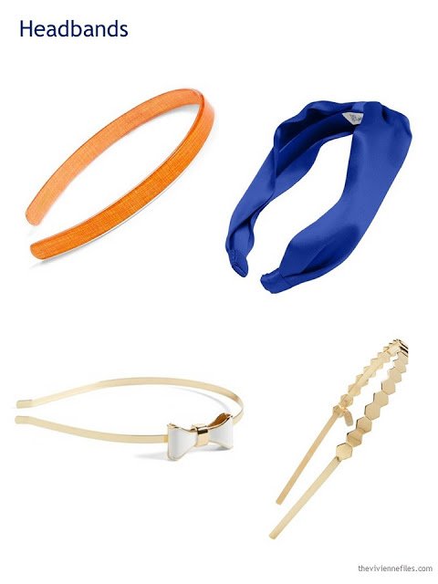 A Capsule Wardrobe in Beige, Bright Blue and Orange: Expanding Your Accessories - headbands