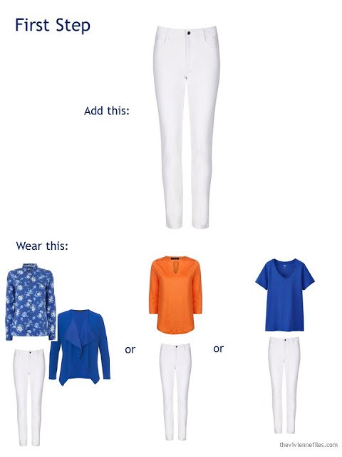 A Capsule Wardrobe in Beige, Bright Blue and Orange: From Travel Wardrobe to Whatever's Clean