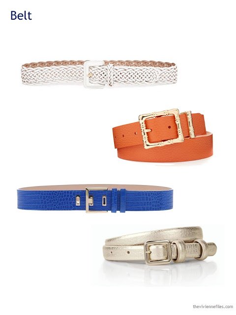 A Capsule Wardrobe in Beige, Bright Blue and Orange: Expanding Your Accessories - belts