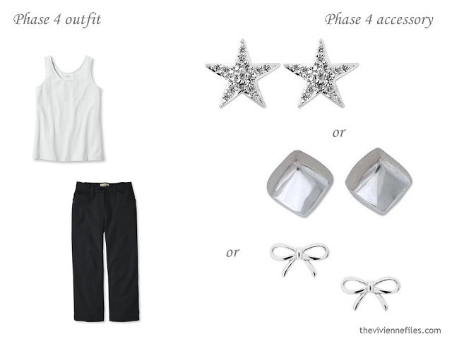 three pairs of small silver earrings to wear with a simple summer outfit