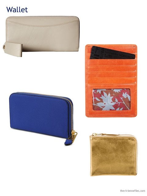A Capsule Wardrobe in Beige, Bright Blue and Orange: Expanding Your Accessories - wallets