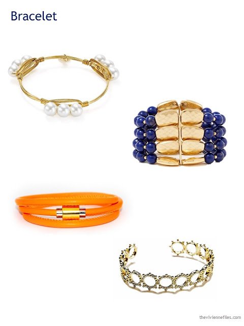 A Capsule Wardrobe in Beige, Bright Blue and Orange: Expanding Your Accessories - bracelets 