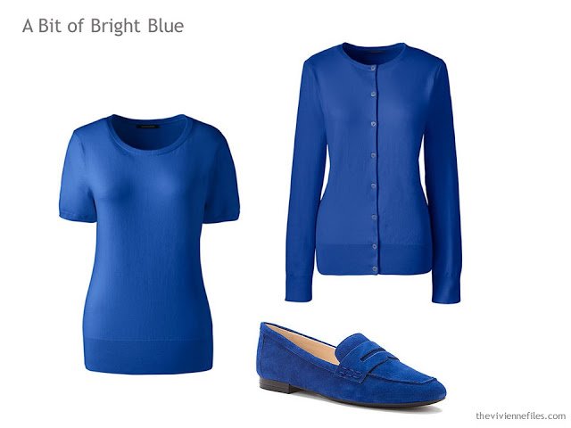 How to wear a bit of bright blue in the capsule wardrobe