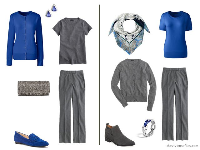 How to wear a bit of bright blue in the capsule wardrobe