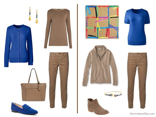 Capsule Wardrobe Color Palette - A Bit of Bright Blue, with Six ...