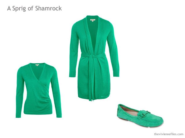 How to wear a sprig of shamrock green in the capsule wardrobe