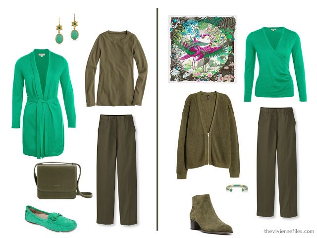 How to wear a sprig of shamrock green in the capsule wardrobe