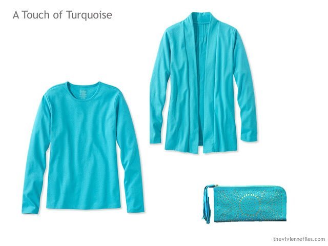 How to wear a touch of turquoise in the capsule wardrobe