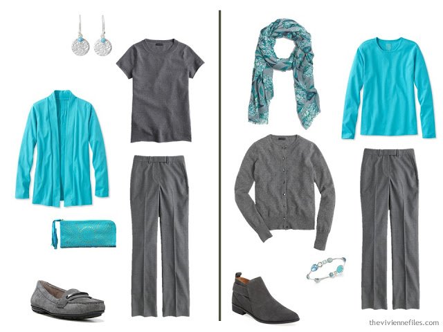 How to wear a touch of turquoise in the capsule wardrobe