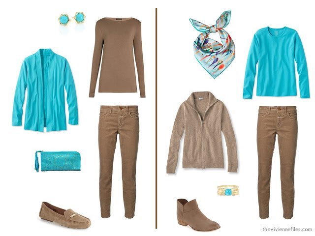 How to wear a touch of turquoise in the capsule wardrobe