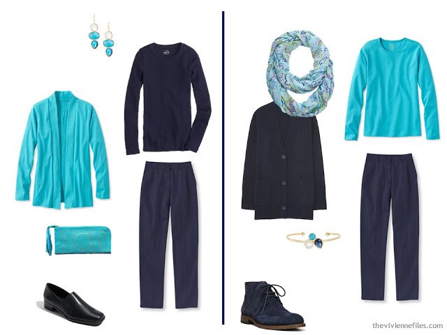 How to wear a touch of turquoise in the capsule wardrobe