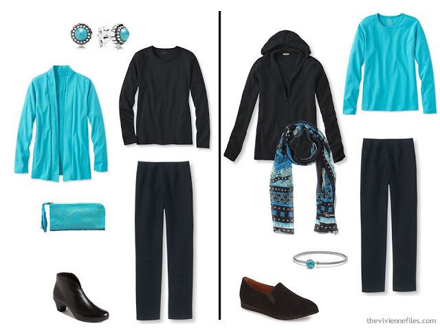 How to wear a touch of turquoise in the capsule wardrobe