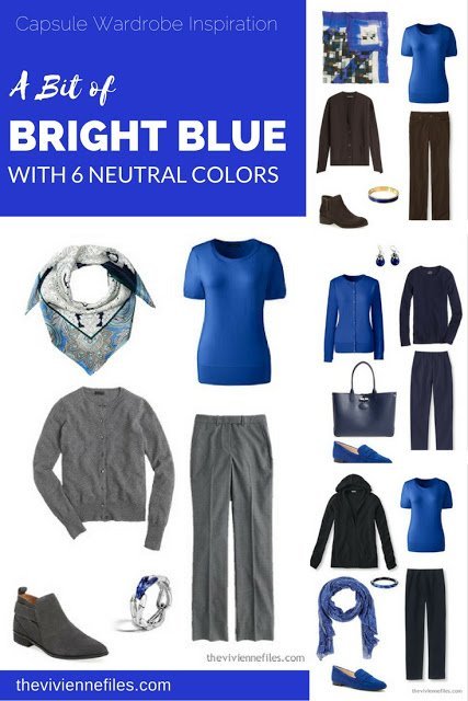 How to wear a bit of bright blue in the capsule wardrobe