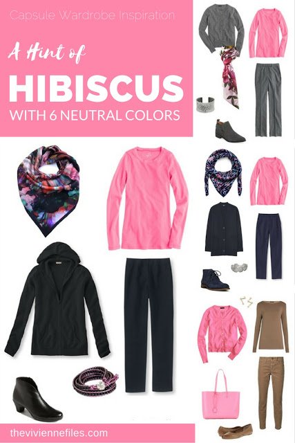 How to wear a hint of Hibiscus pink in the capsule wardrobe