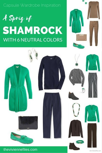 How to wear a sprig of shamrock green in the capsule wardrobe