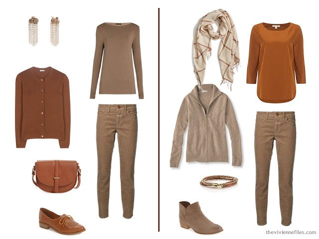 Capsule wardrobe colour palette inspiration - a dash of cinnamon with beige