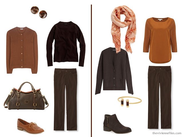 Capsule wardrobe colour palette inspiration - a dash of cinnamon with brown