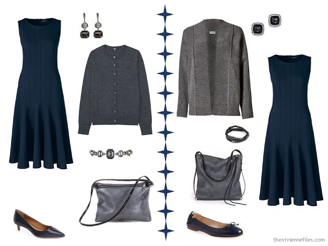 One Navy Dress in a Capsule Wardrobe: 14 Ways to Wear it With Muted ...