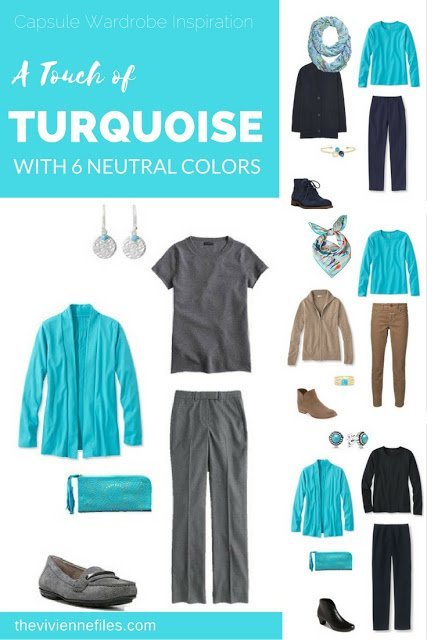 How to wear a touch of turquoise in the capsule wardrobe