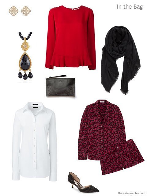 What to pack for overnight, in black, white and red