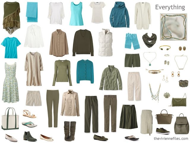 24 piece capsule wardrobe for Autumn or Spring