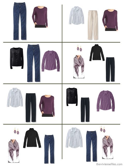 Capsule wardrobe color palette in grey and purple inspired by art: El Trovador by Claudio Bravo