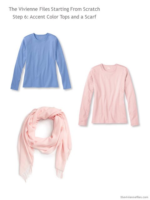 3 Starting From Scratch capsule wardrobe pieces in pink and light blue