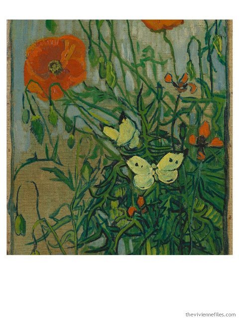 Poppies and Butterflies by Vincent Van Gogh