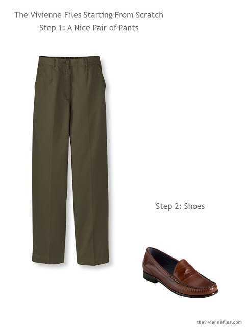 capsule wardrobe essentials - classic pants and shoes