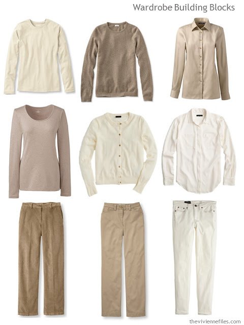 9 warm, neutral Wardrobe Building Blocks