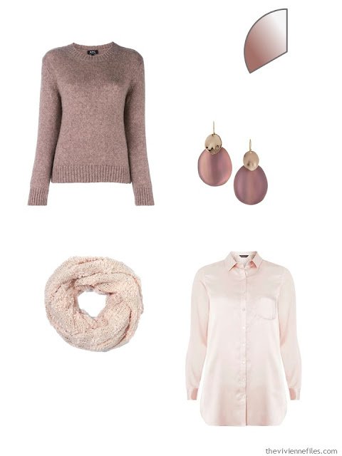 Pink clothing items for a capsule wardrobe