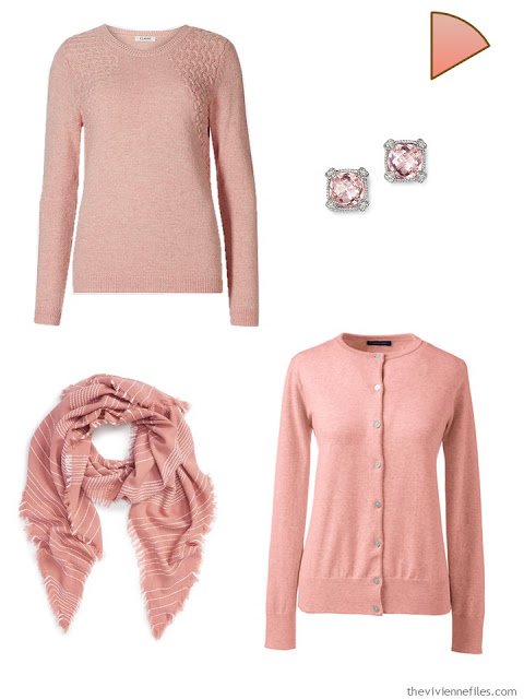 dusty rose capsule wardrobe accents