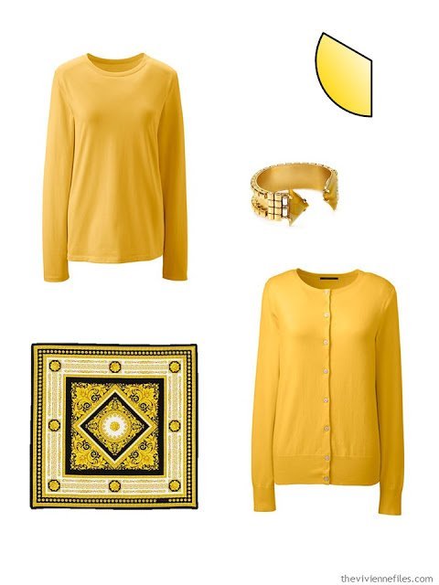 Capsule Wardrobe pieces in yellow