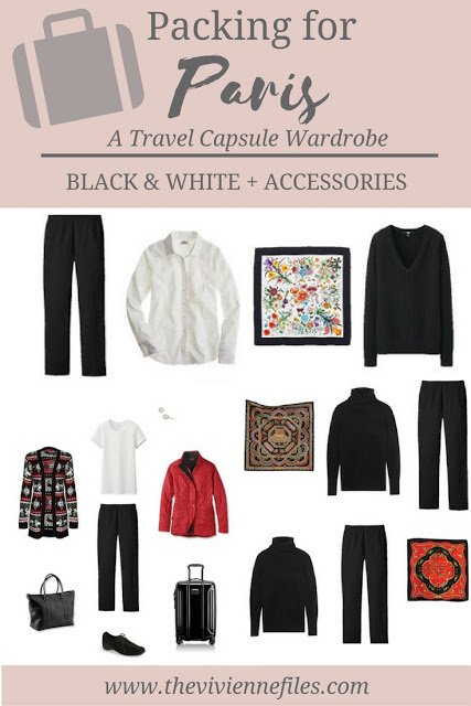 A travel capsule wardrobe for a winter trip to Paris, France