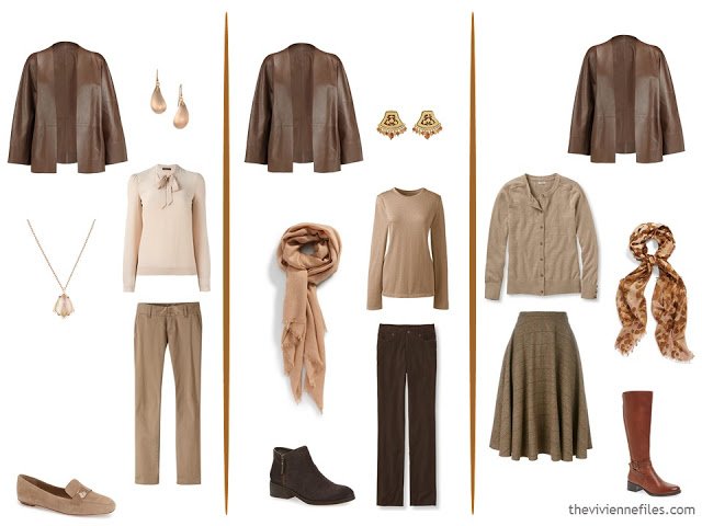 November's Capsule Wardrobe outfits in 6 color palettes