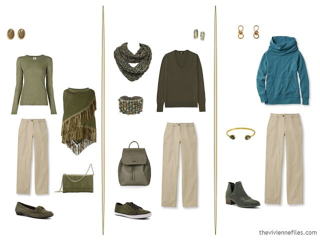 November's Capsule Wardrobe outfits in 6 color palettes