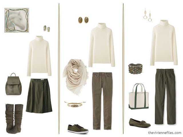 November's Capsule Wardrobe outfits in 6 color palettes