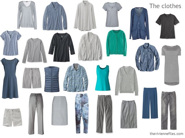 November's Capsule Wardrobe outfits in 6 color palettes