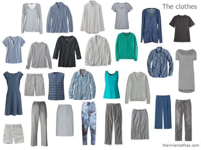 How to evaluate a capsule wardrobe with a grey based color palette