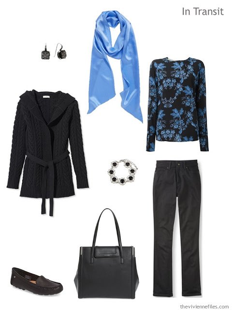 A travel capsule wardrobe inspired by Art: Femme au Col Blanc by Marc Chagall