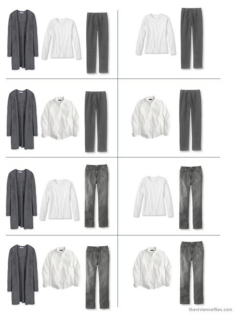 How to build a capsule wardrobe in grey and white