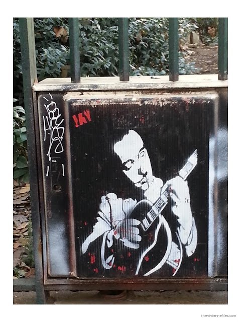 Paris street art Django Reinardt stencil