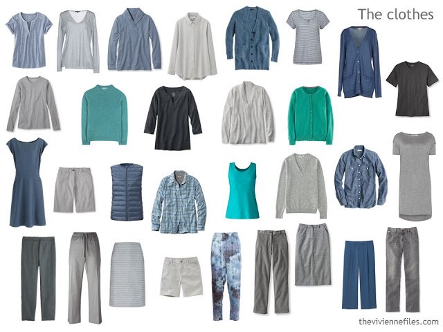 How to evaluate a capsule wardrobe with a grey based color palette